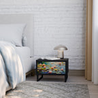 BLOOMING WATERS Nachttisch in Schwarz