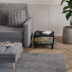 BLOOMING WATERS Nachttisch in Schwarz