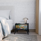 BLOOMING WATERS Nachttisch in Schwarz