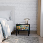 BLOOMING WATERS Nachttisch in Schwarz