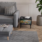 BLOOMING WATERS Nachttisch in Schwarz