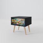 BLOOMING WATERS Nachttisch in Schwarz