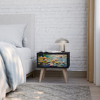 BLOOMING WATERS Nachttisch in Schwarz