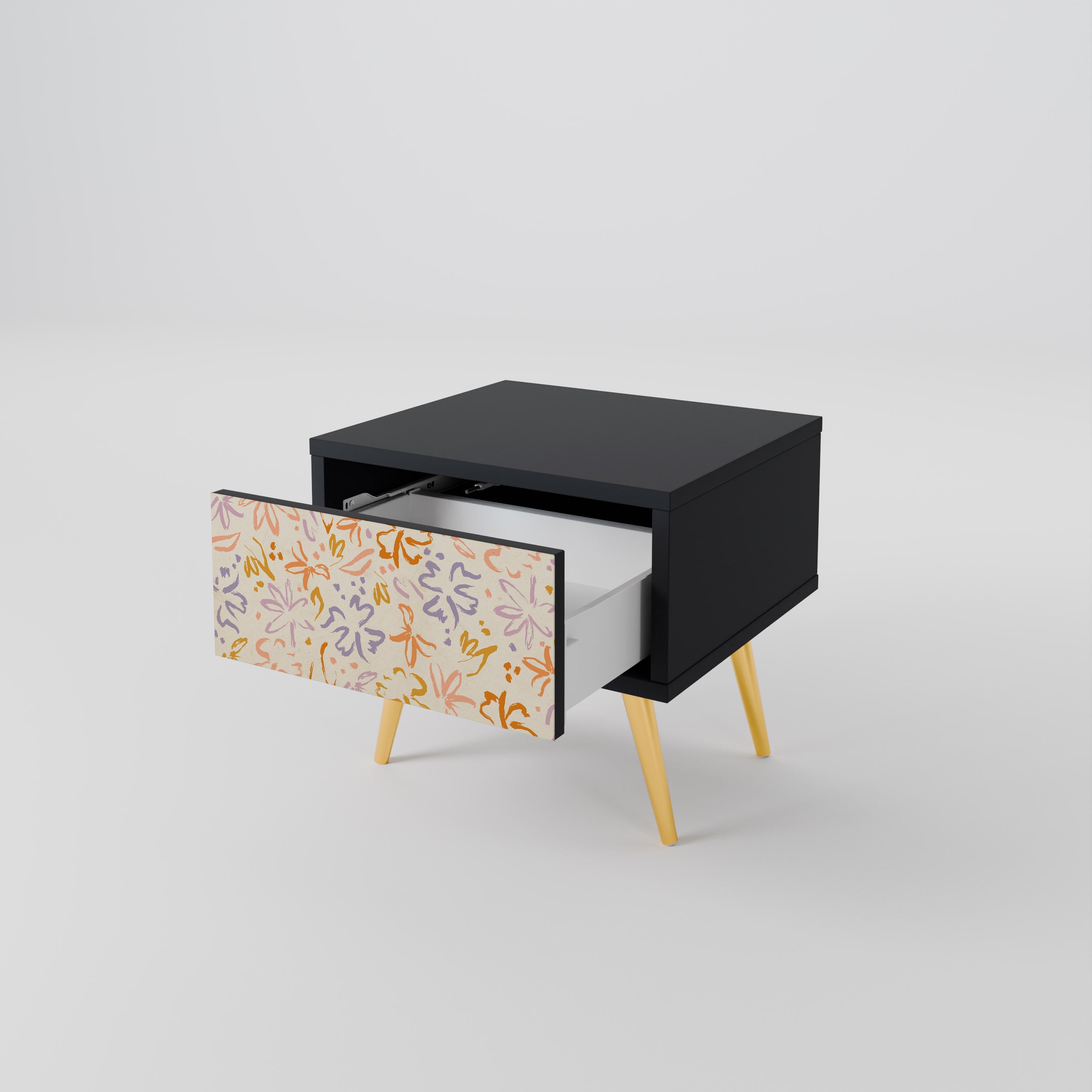 SPRING WHIMSY Nachttisch in Schwarz
