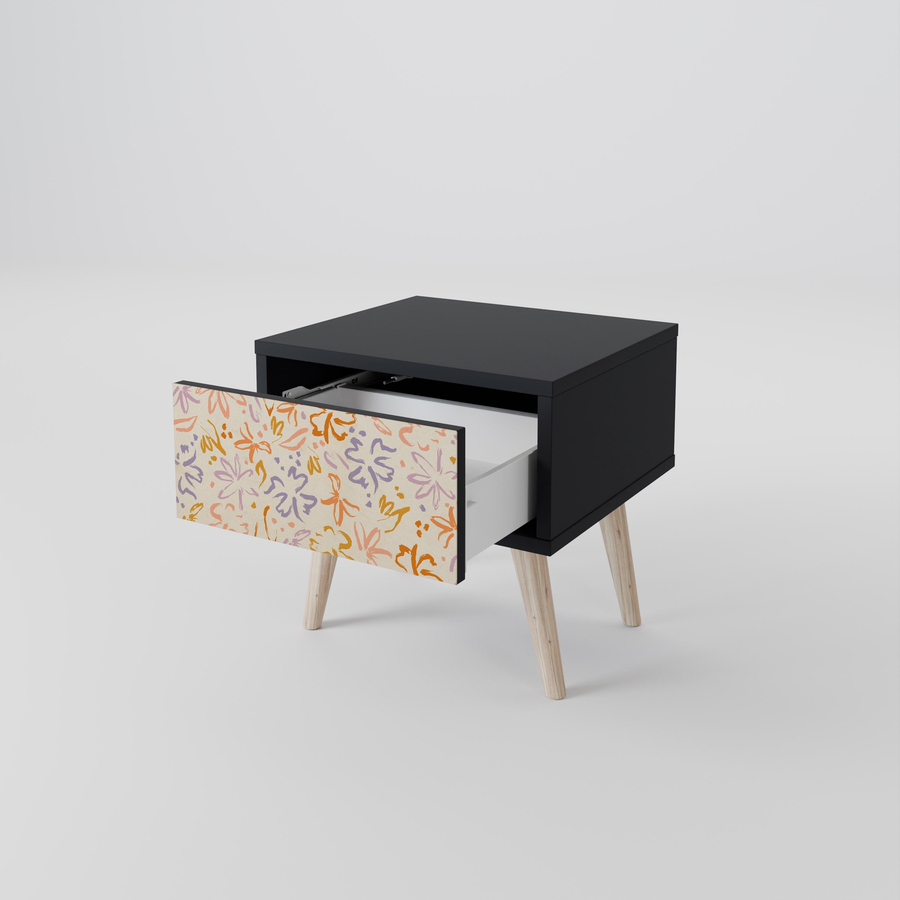 SPRING WHIMSY Nachttisch in Schwarz
