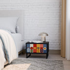 SCANDIC FLOWERET Nachttisch in Schwarz