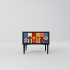 SCANDIC FLOWERET Nachttisch in Schwarz