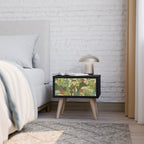 SUCCULENTS KALEIDOSCOPE Nachttisch in Schwarz