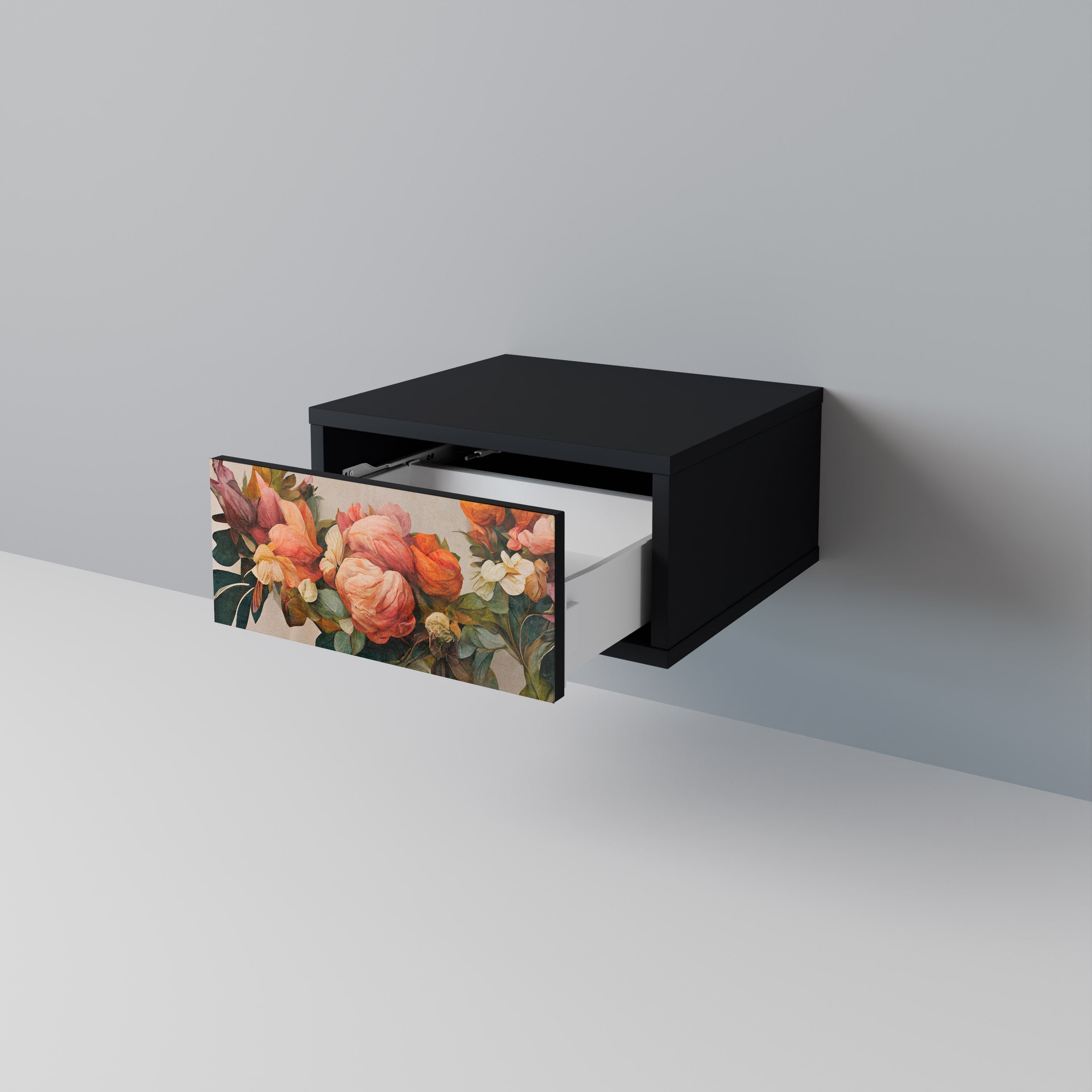 STYLISH BEAUTY Nachttisch in Schwarz