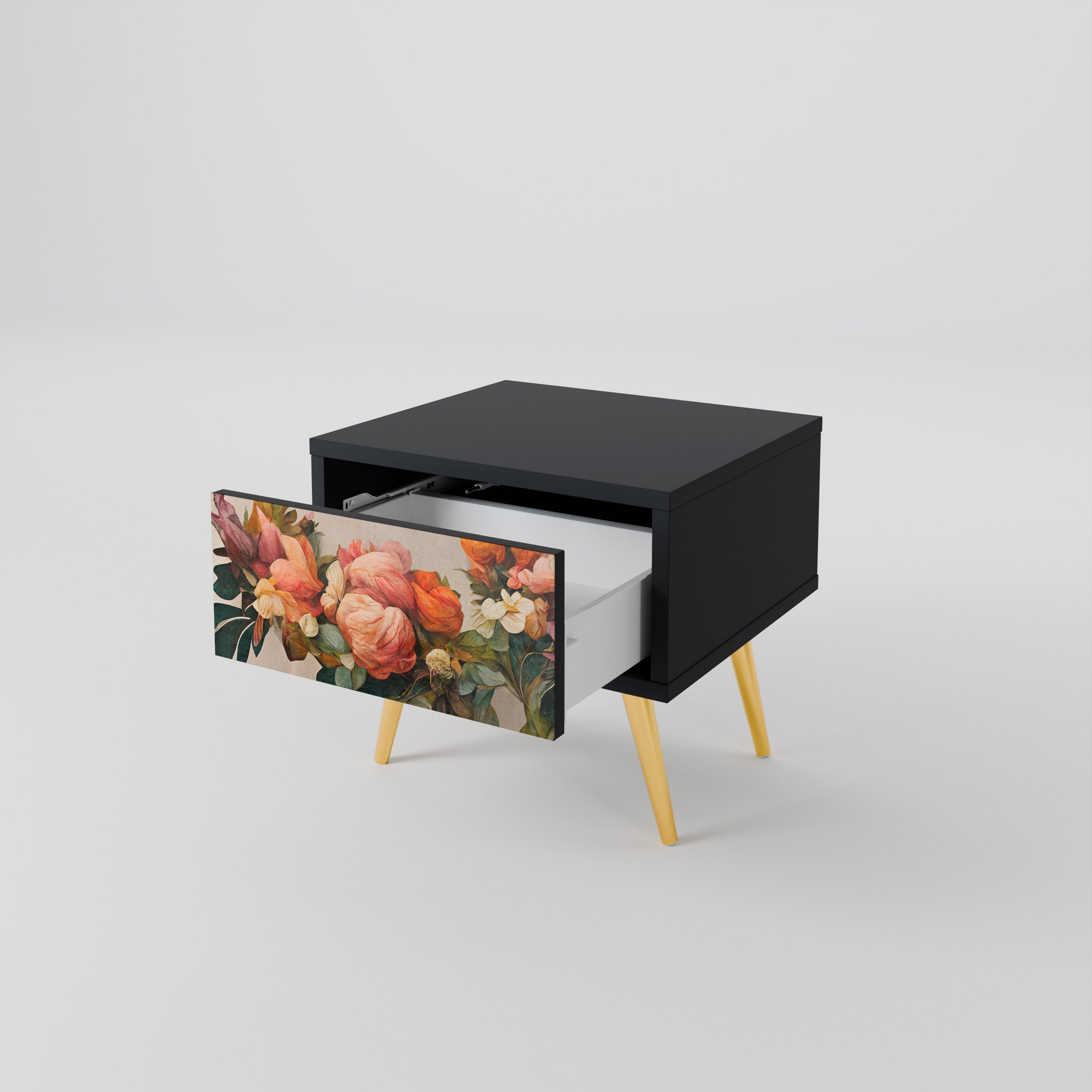 STYLISH BEAUTY Nachttisch in Schwarz