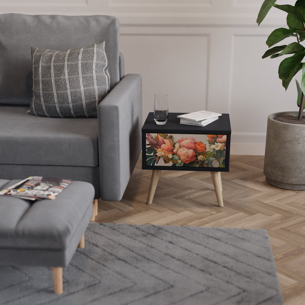 STYLISH BEAUTY Nachttisch in Schwarz