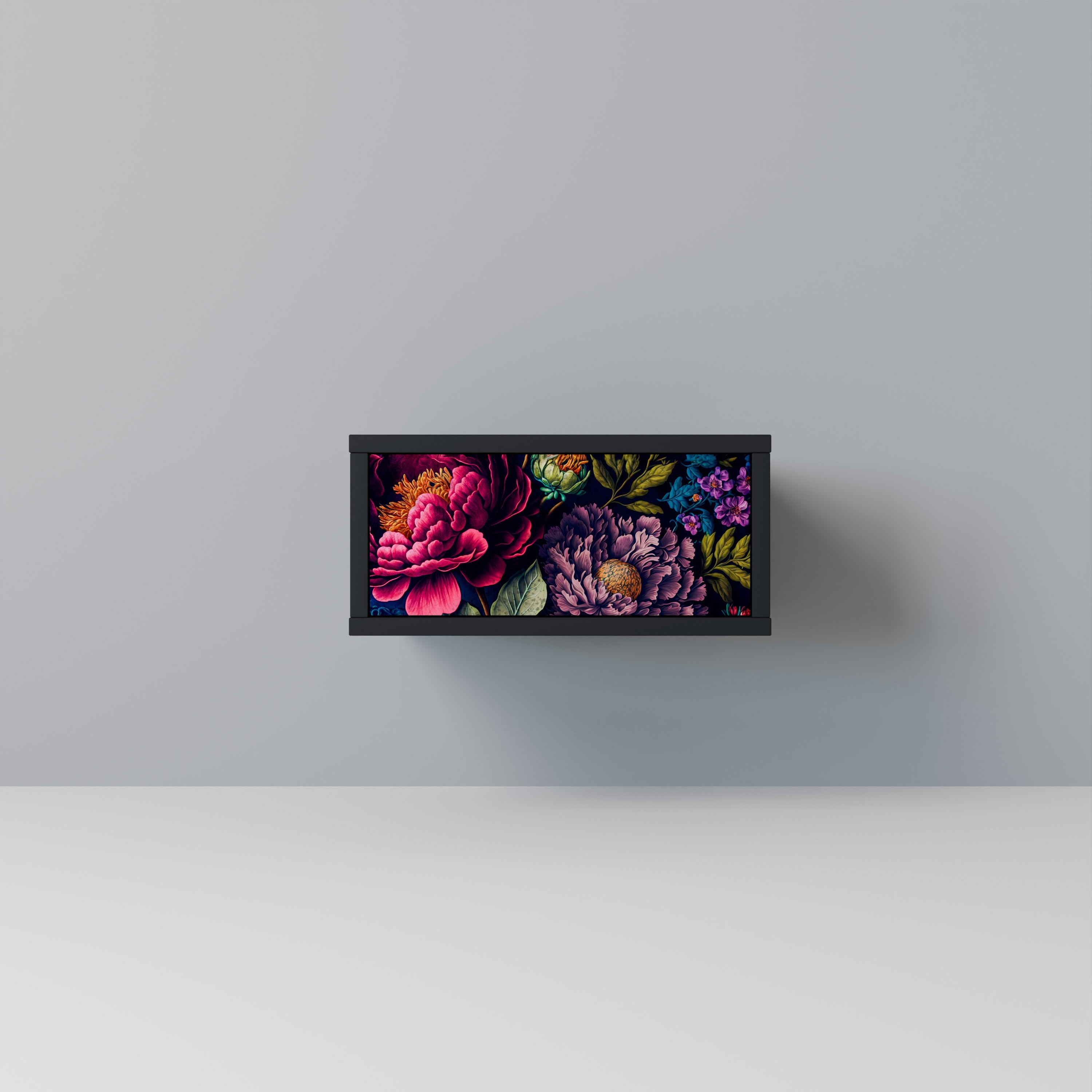 BLOOMING ELEGANCE Nachttisch in Schwarz