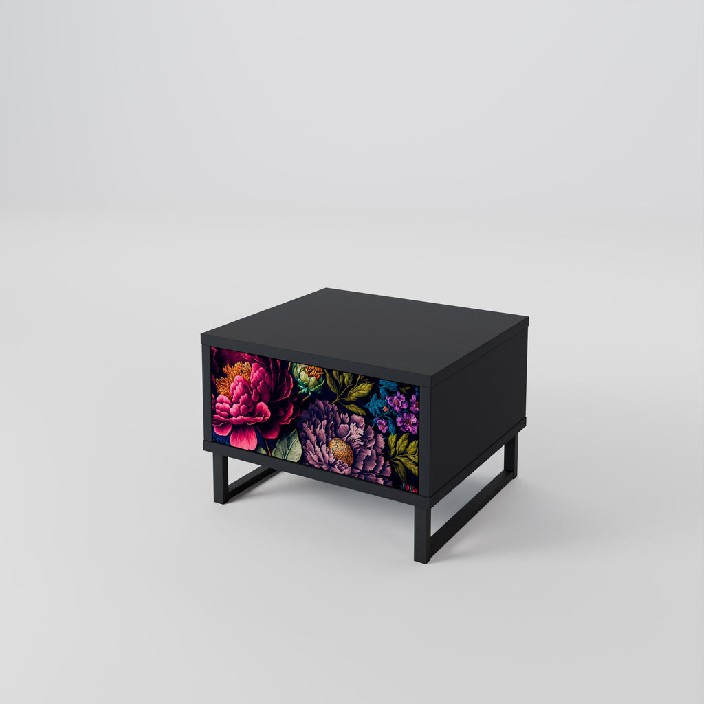 BLOOMING ELEGANCE Nachttisch in Schwarz