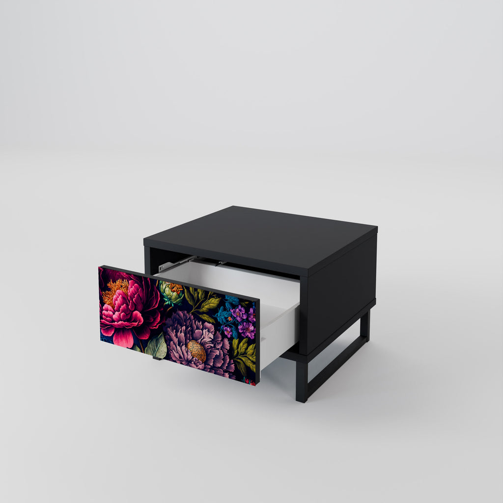 BLOOMING ELEGANCE Nachttisch in Schwarz