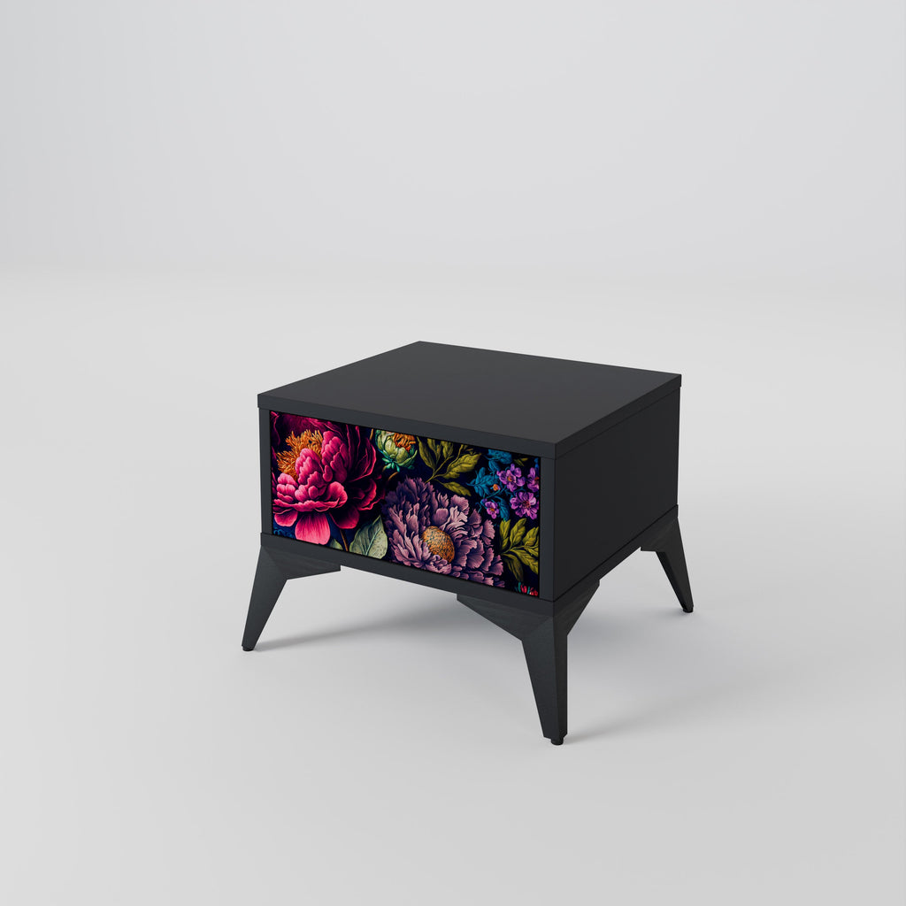BLOOMING ELEGANCE Nachttisch in Schwarz
