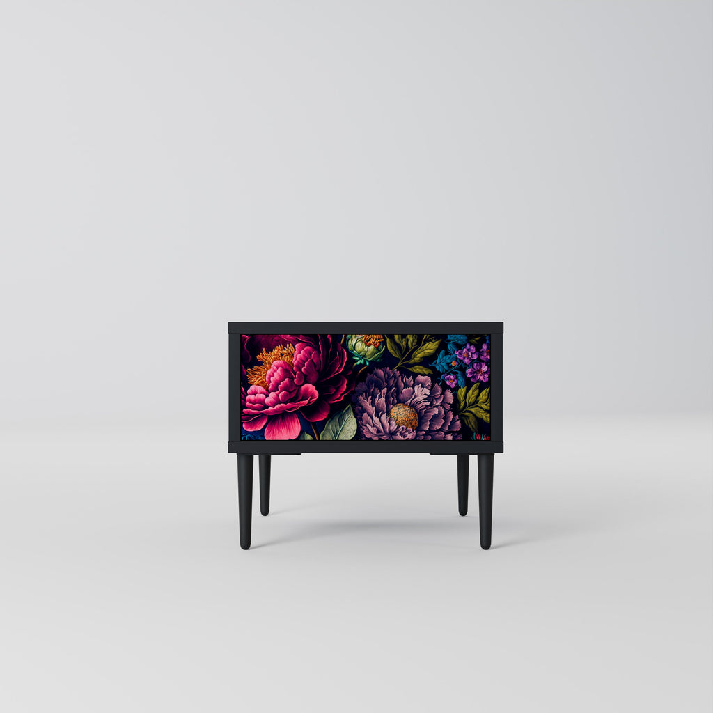 BLOOMING ELEGANCE Nachttisch in Schwarz