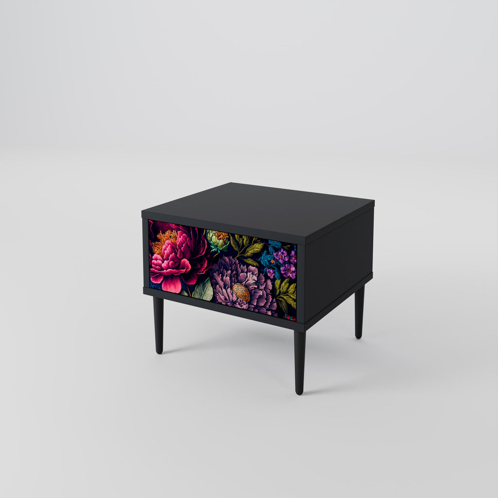 BLOOMING ELEGANCE Nachttisch in Schwarz