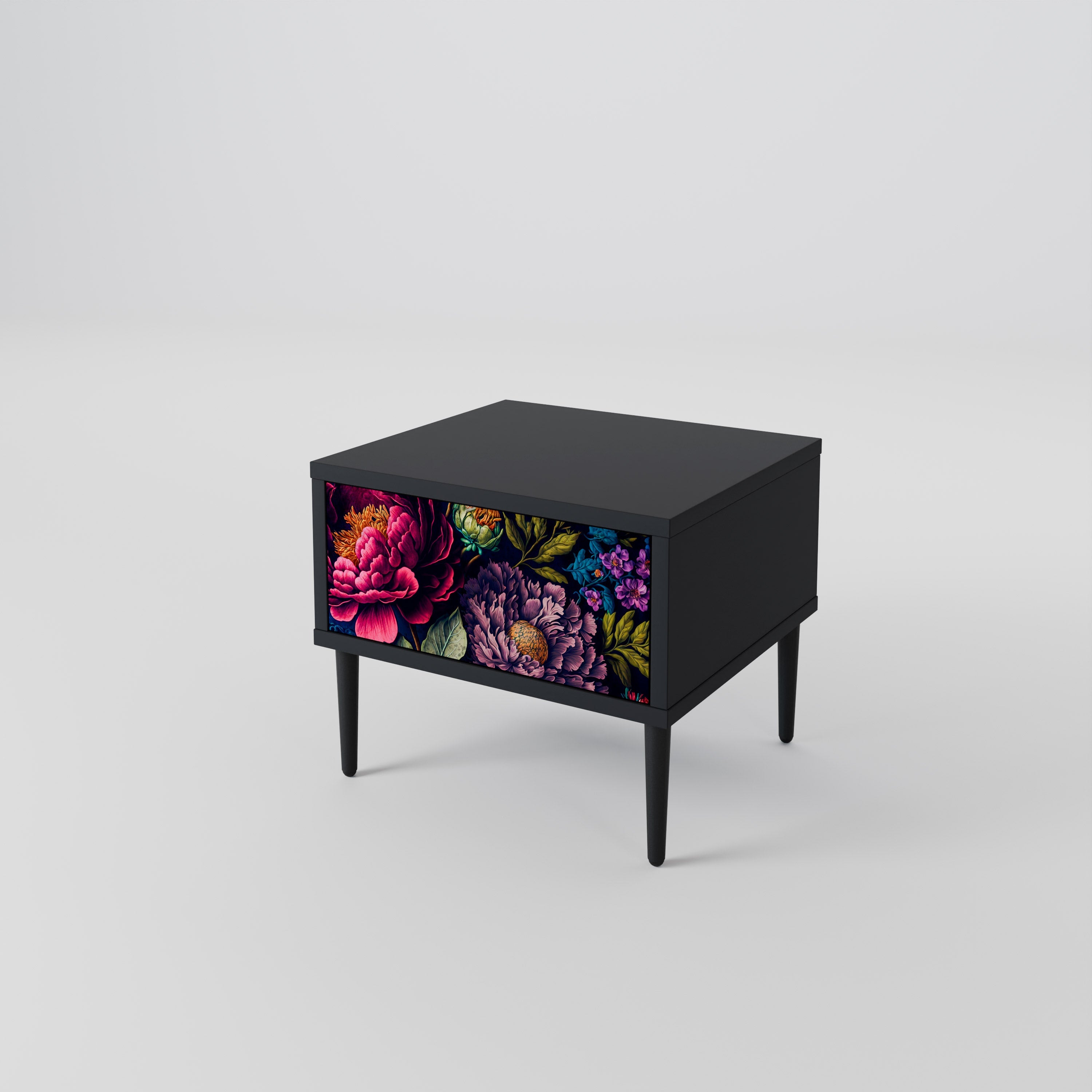 BLOOMING ELEGANCE Nachttisch in Schwarz
