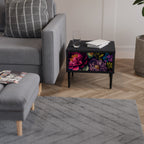 BLOOMING ELEGANCE Nachttisch in Schwarz