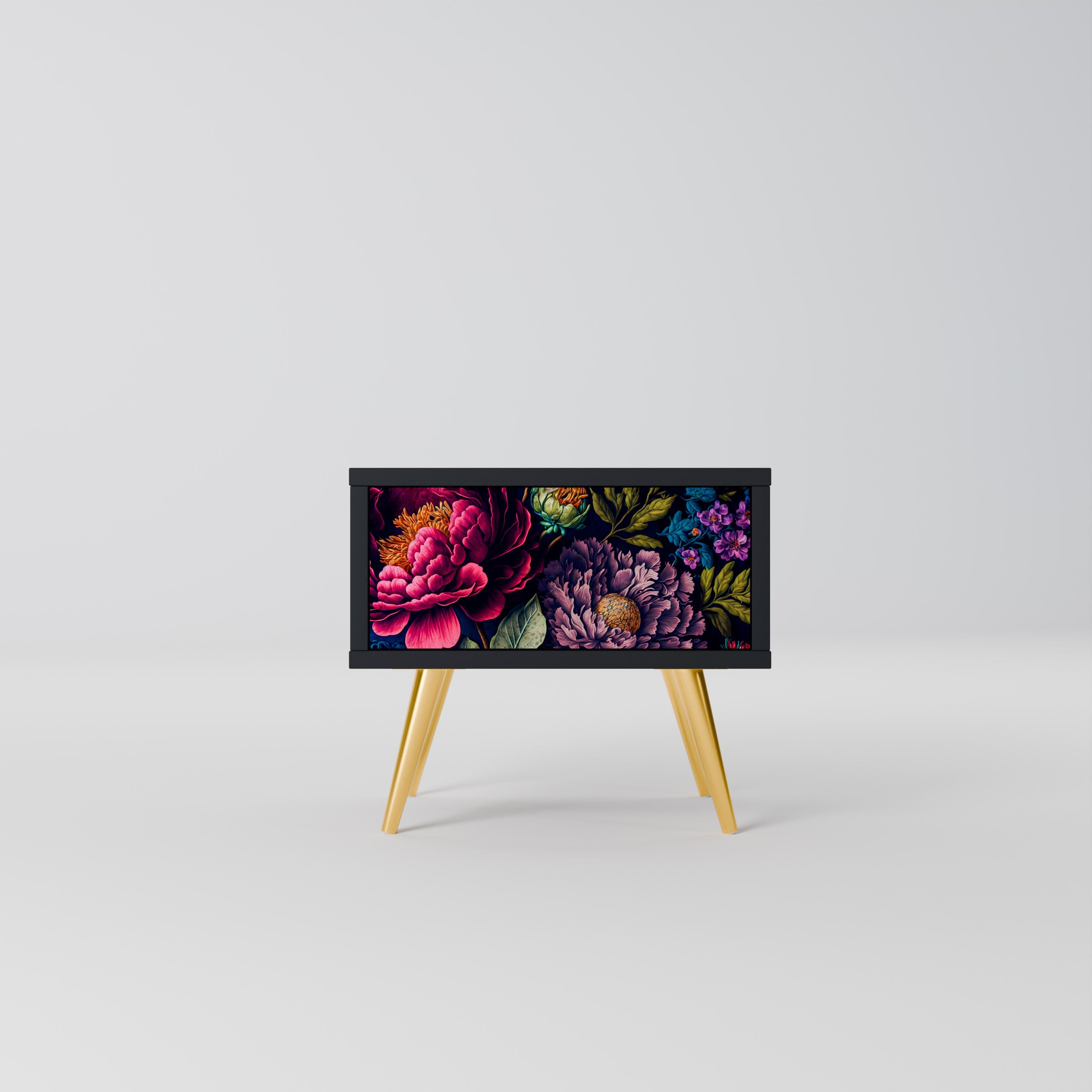 BLOOMING ELEGANCE Nachttisch in Schwarz