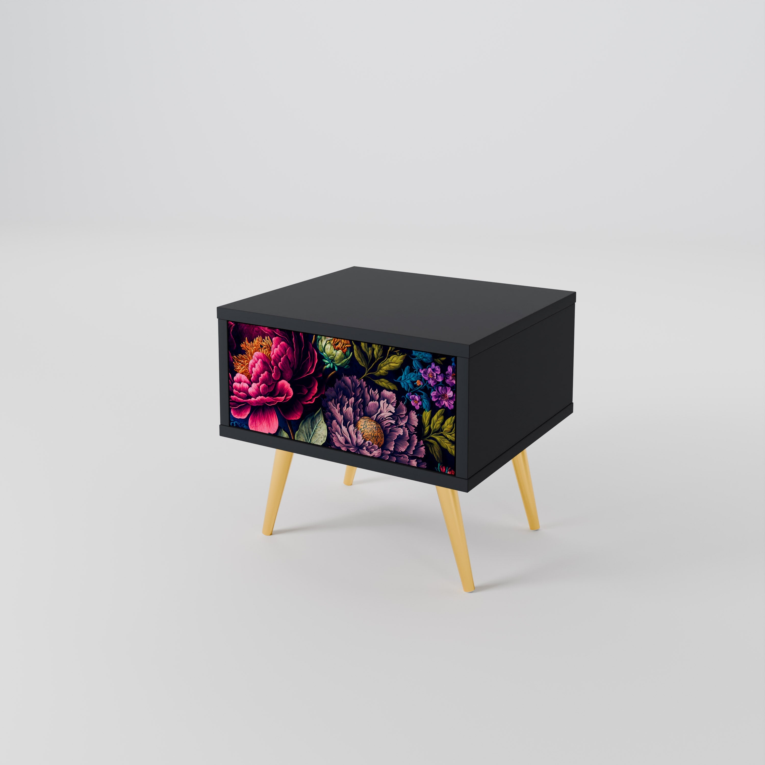 BLOOMING ELEGANCE Nachttisch in Schwarz