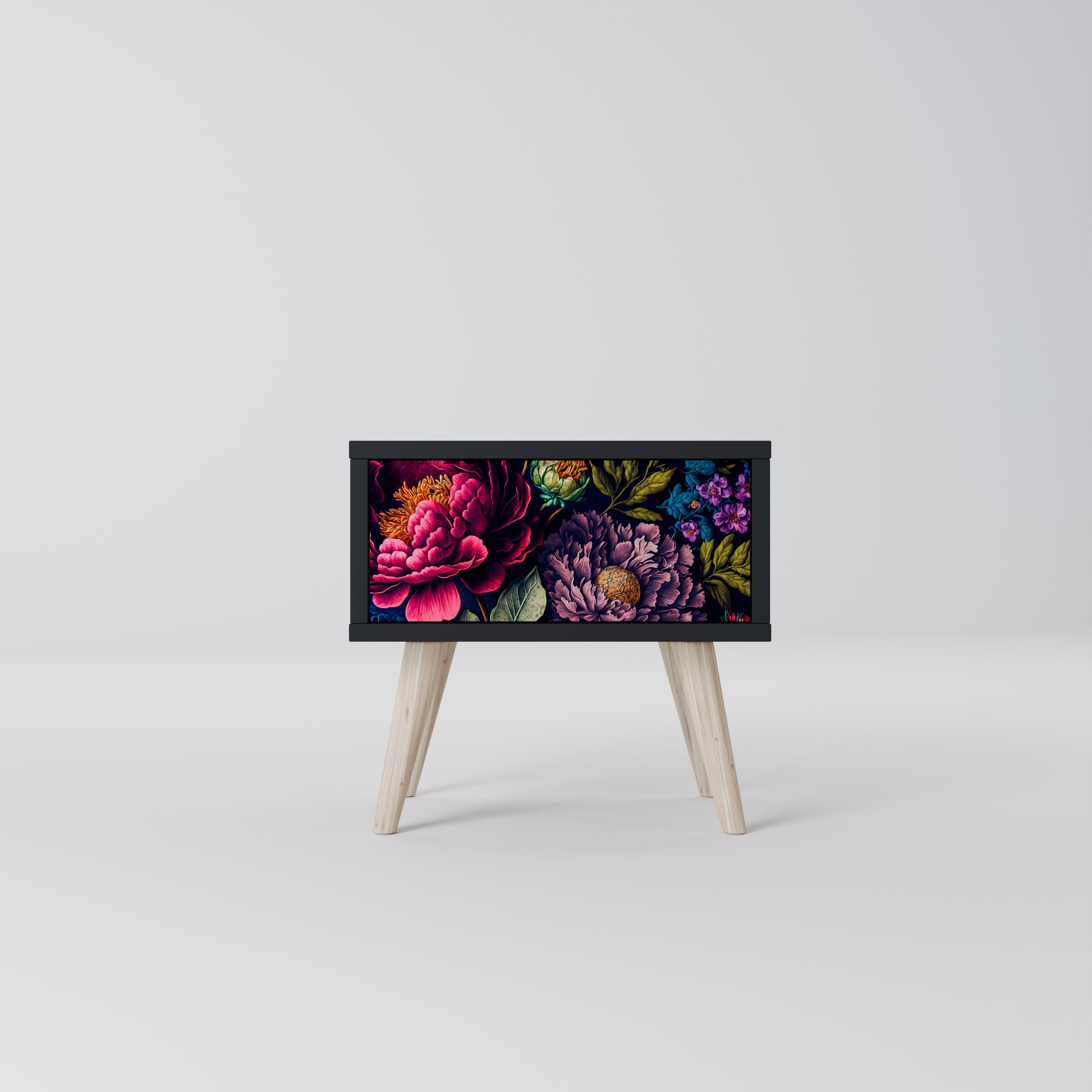 BLOOMING ELEGANCE Nachttisch in Schwarz
