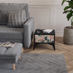 FLORAL GRACE Nachttisch in Schwarz