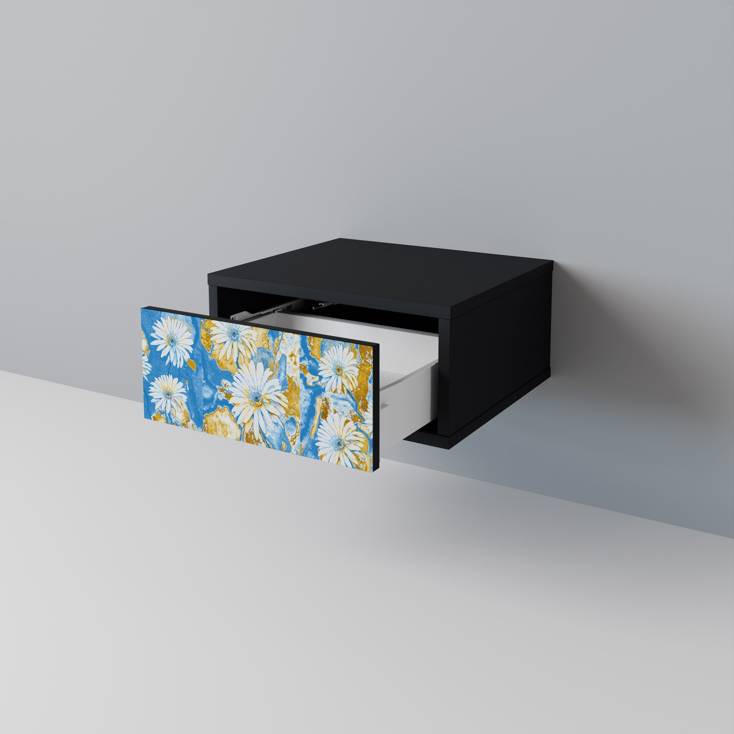 DAISY LUXE Nachttisch in Schwarz