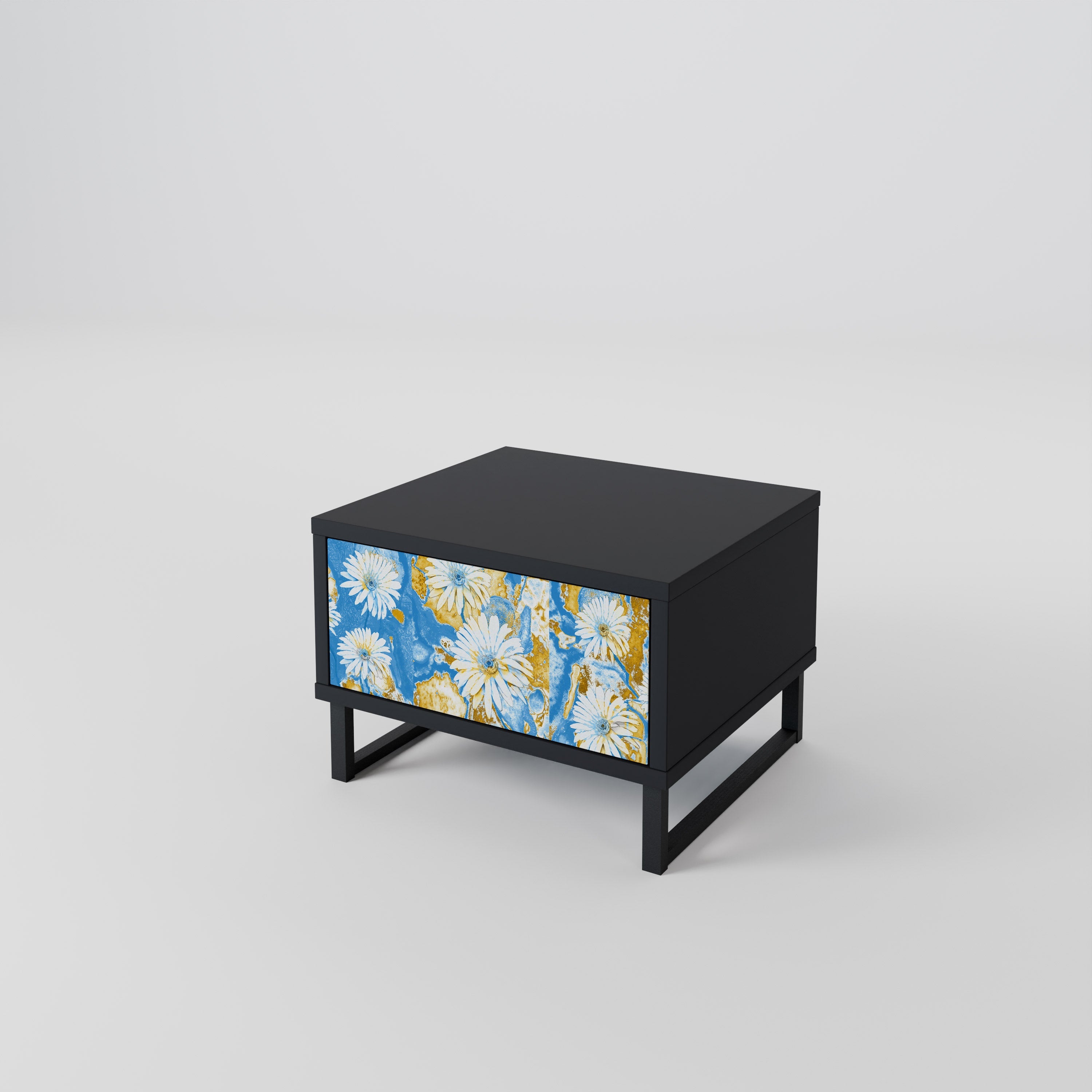 DAISY LUXE Nachttisch in Schwarz