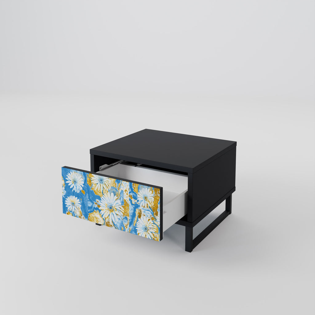 DAISY LUXE Nachttisch in Schwarz