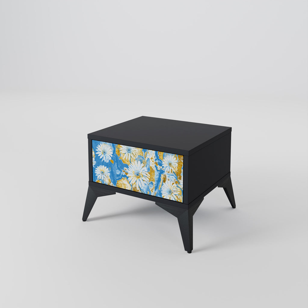 DAISY LUXE Nachttisch in Schwarz