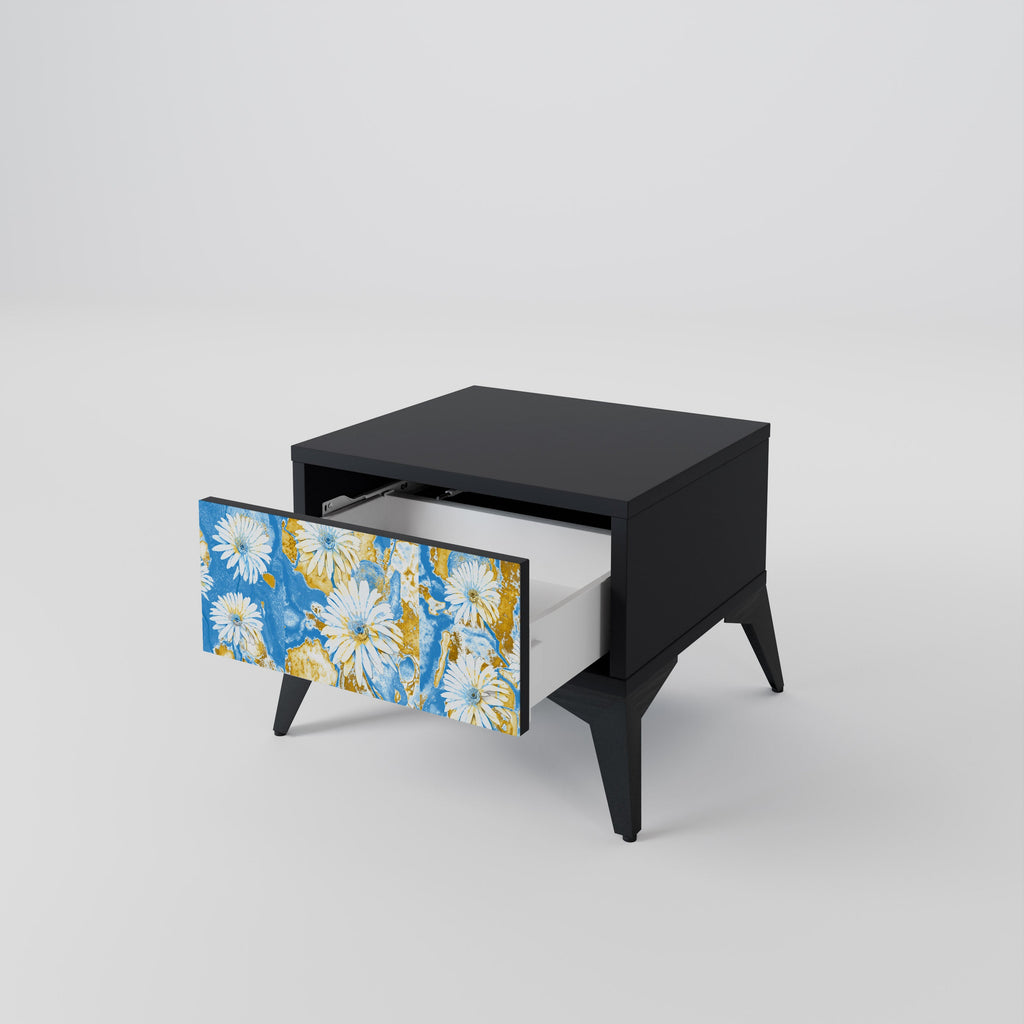 DAISY LUXE Nachttisch in Schwarz
