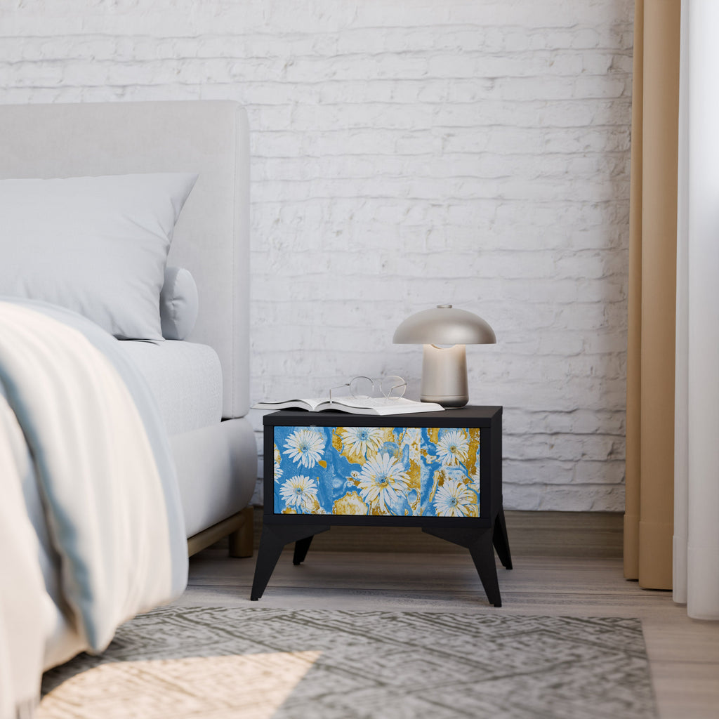 DAISY LUXE Nachttisch in Schwarz