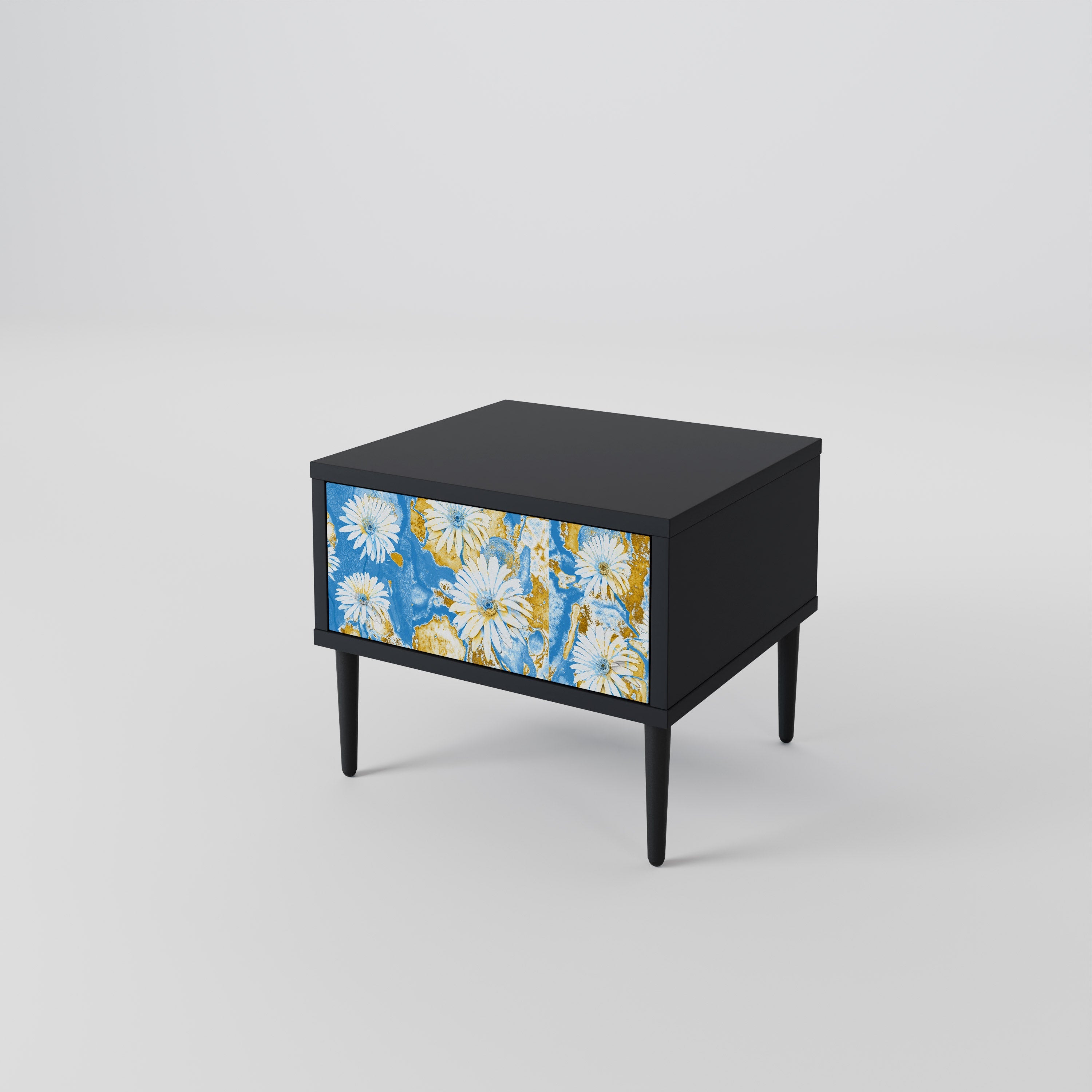DAISY LUXE Nachttisch in Schwarz
