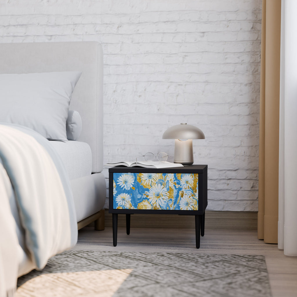 DAISY LUXE Nachttisch in Schwarz