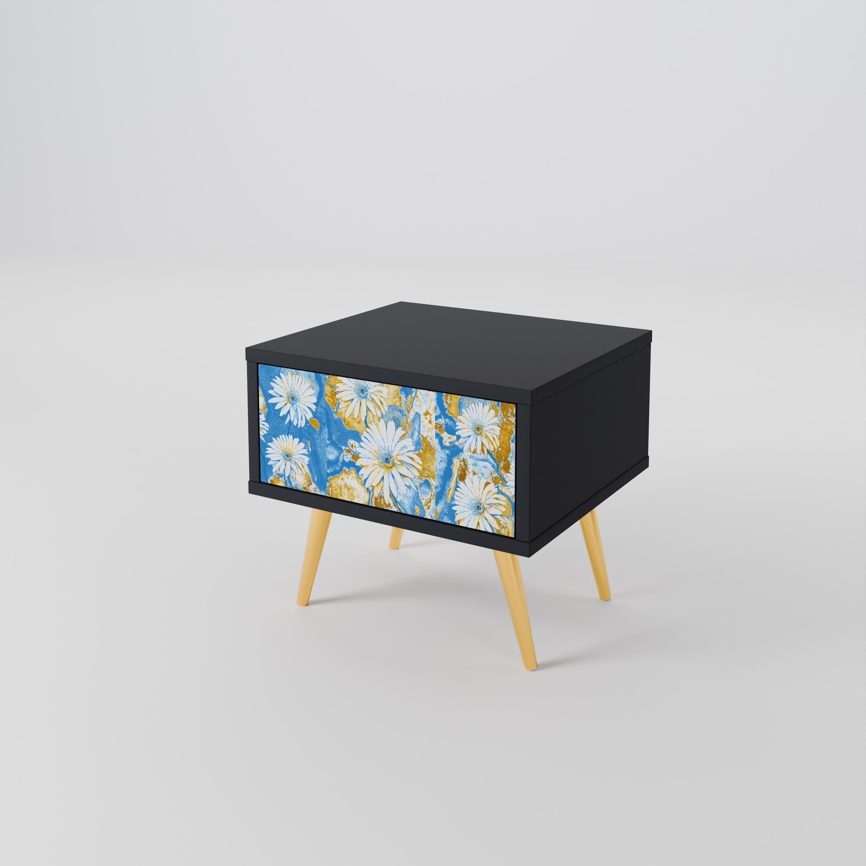 DAISY LUXE Nachttisch in Schwarz