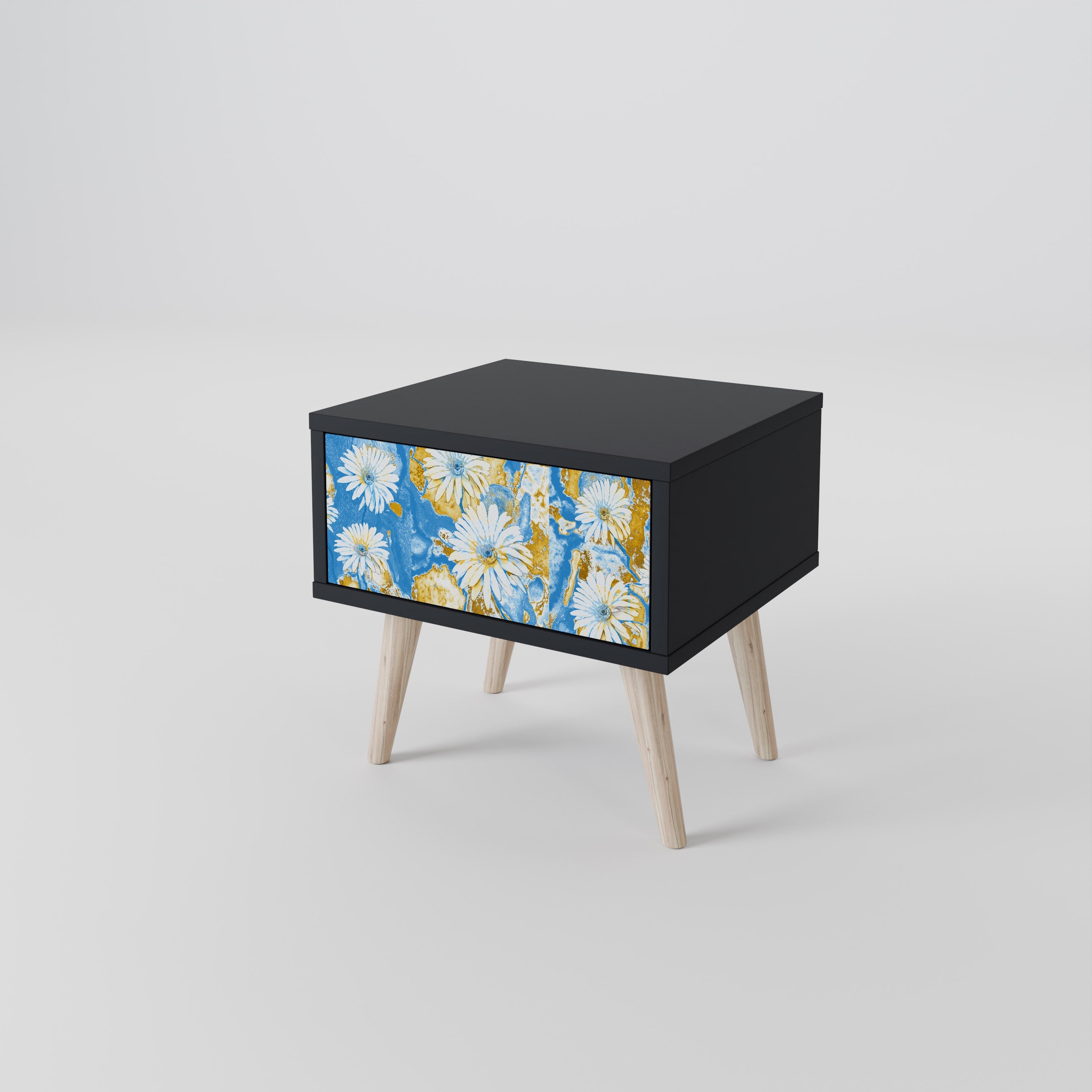 DAISY LUXE Nachttisch in Schwarz