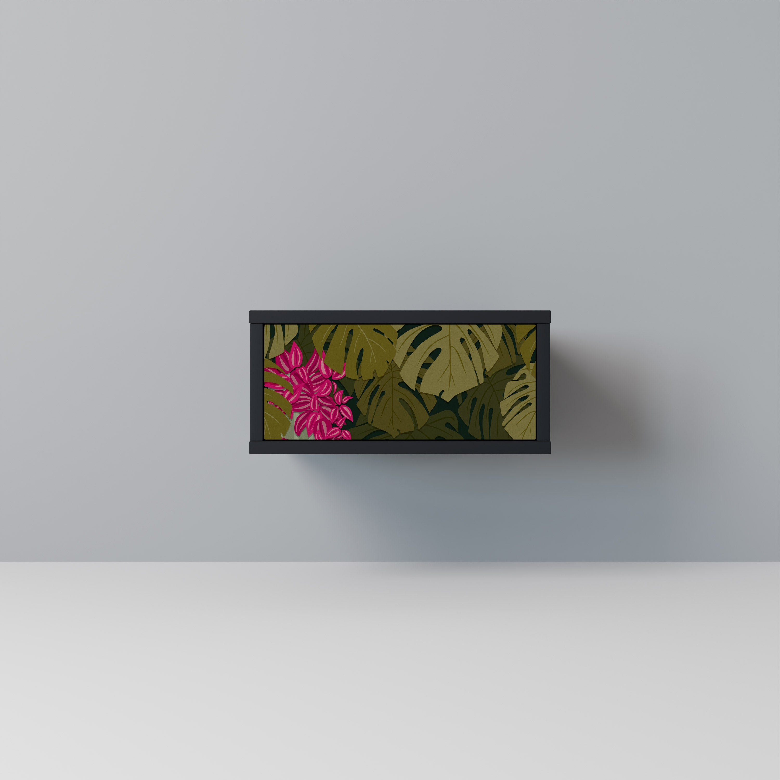 TROPICAL BEAUTY Nachttisch in Schwarz