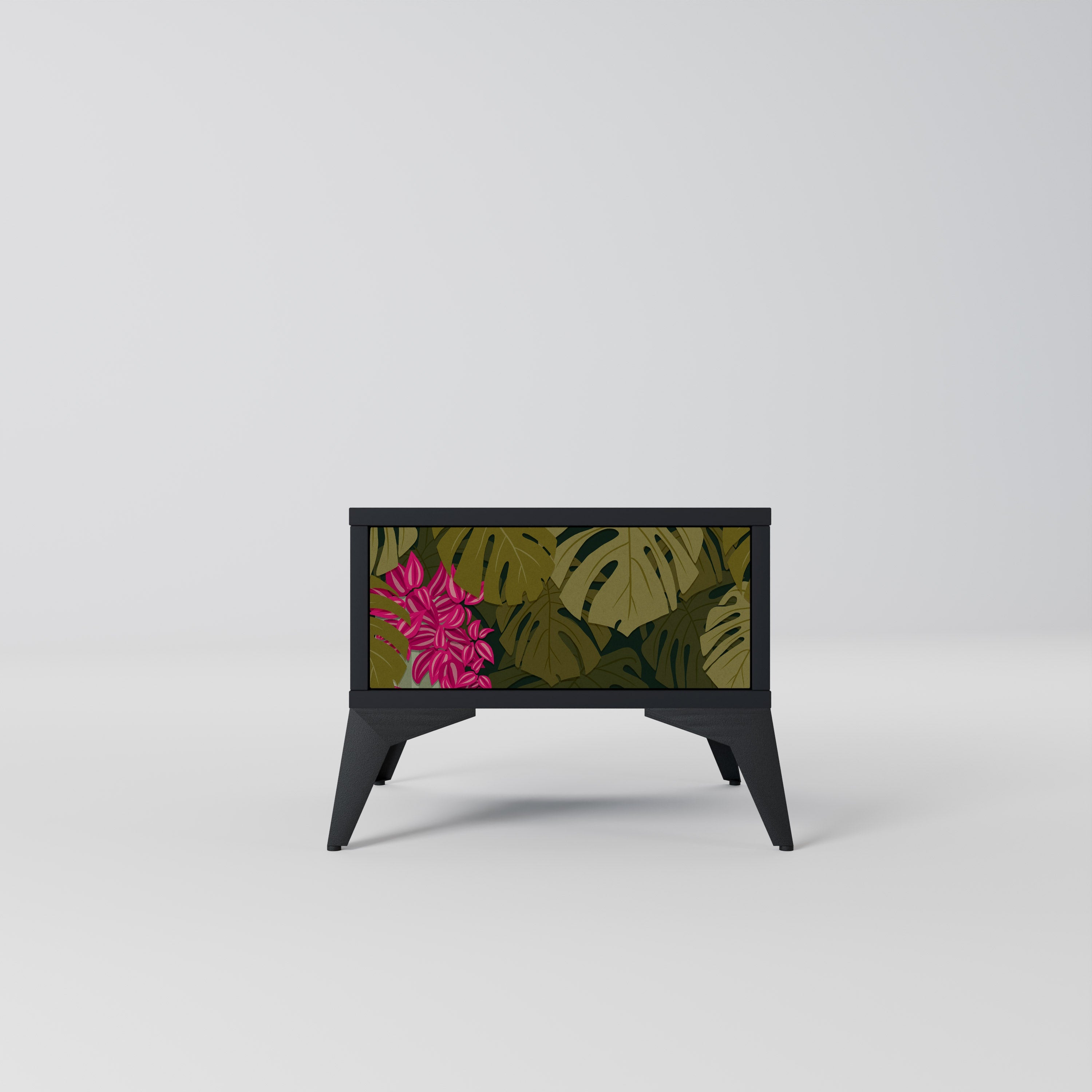 TROPICAL BEAUTY Nachttisch in Schwarz