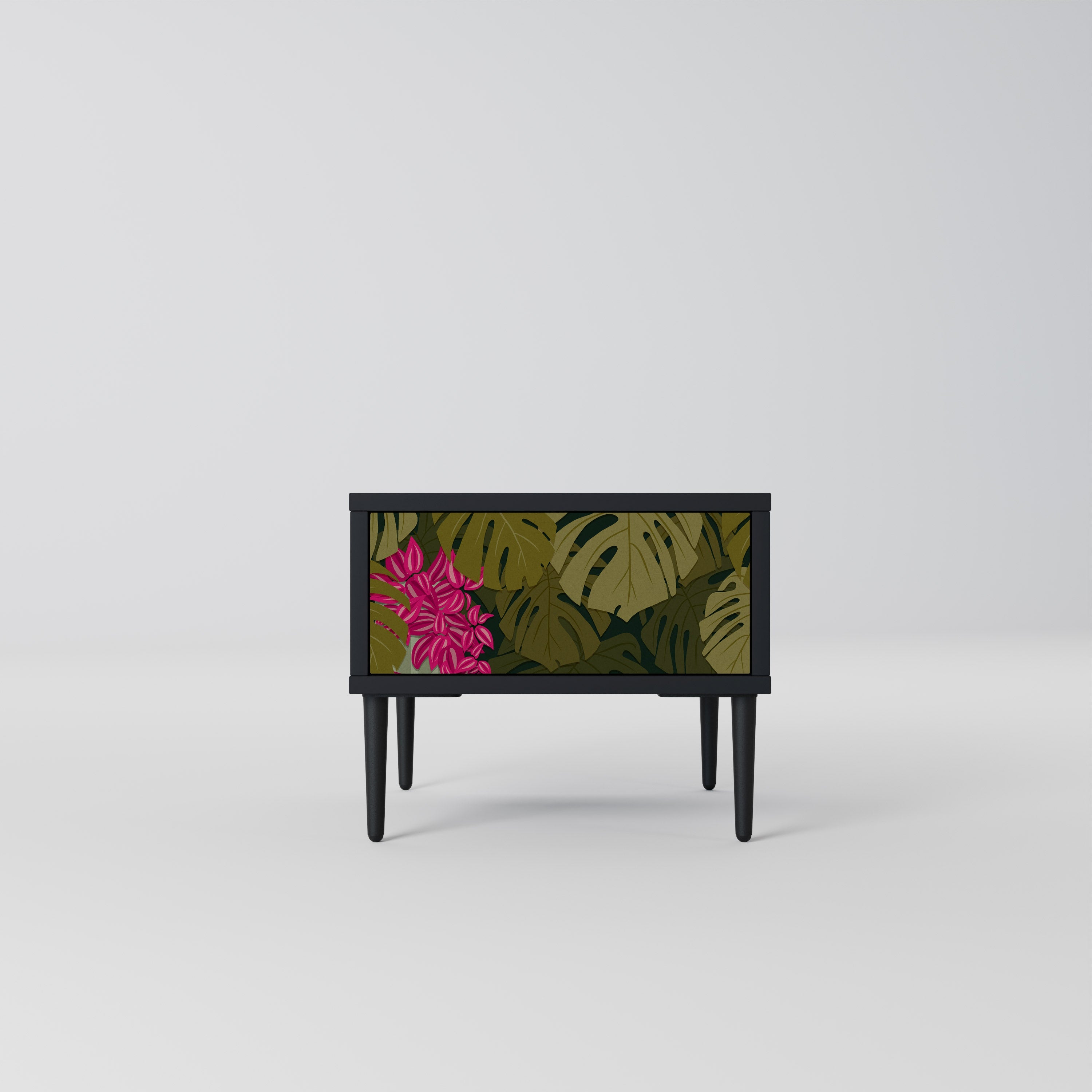 TROPICAL BEAUTY Nachttisch in Schwarz