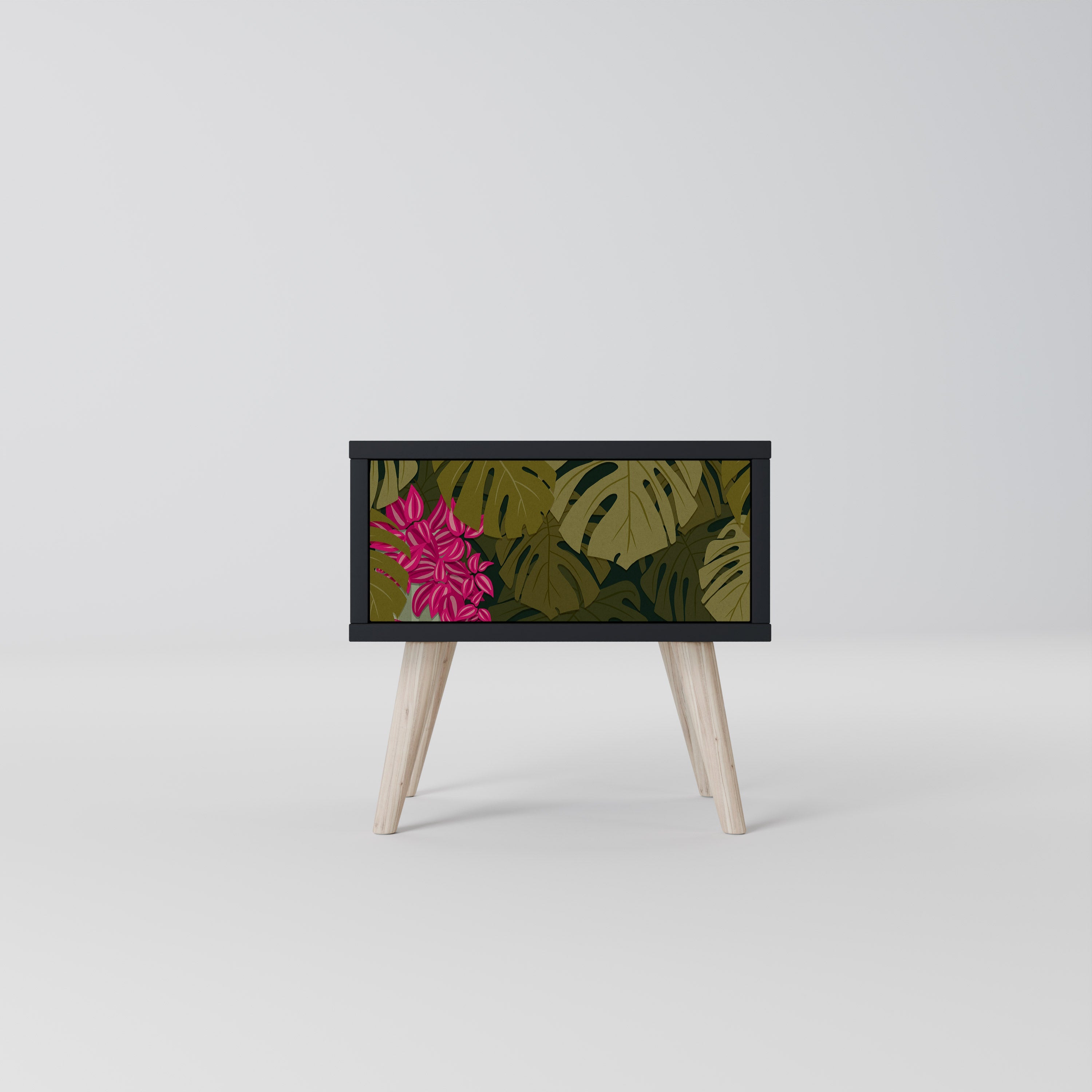 TROPICAL BEAUTY Nachttisch in Schwarz