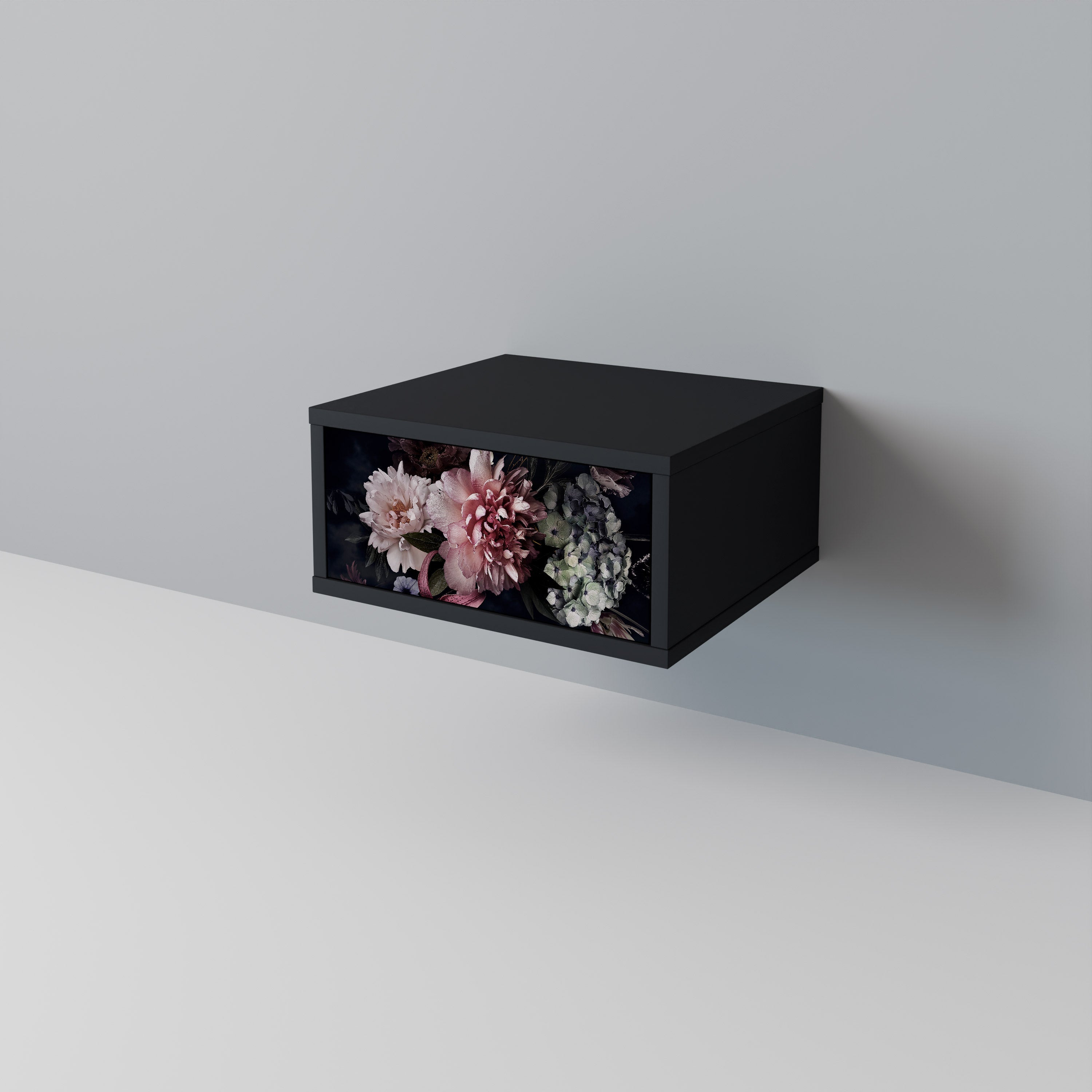 PURE BLOSSOM Nachttisch in Schwarz
