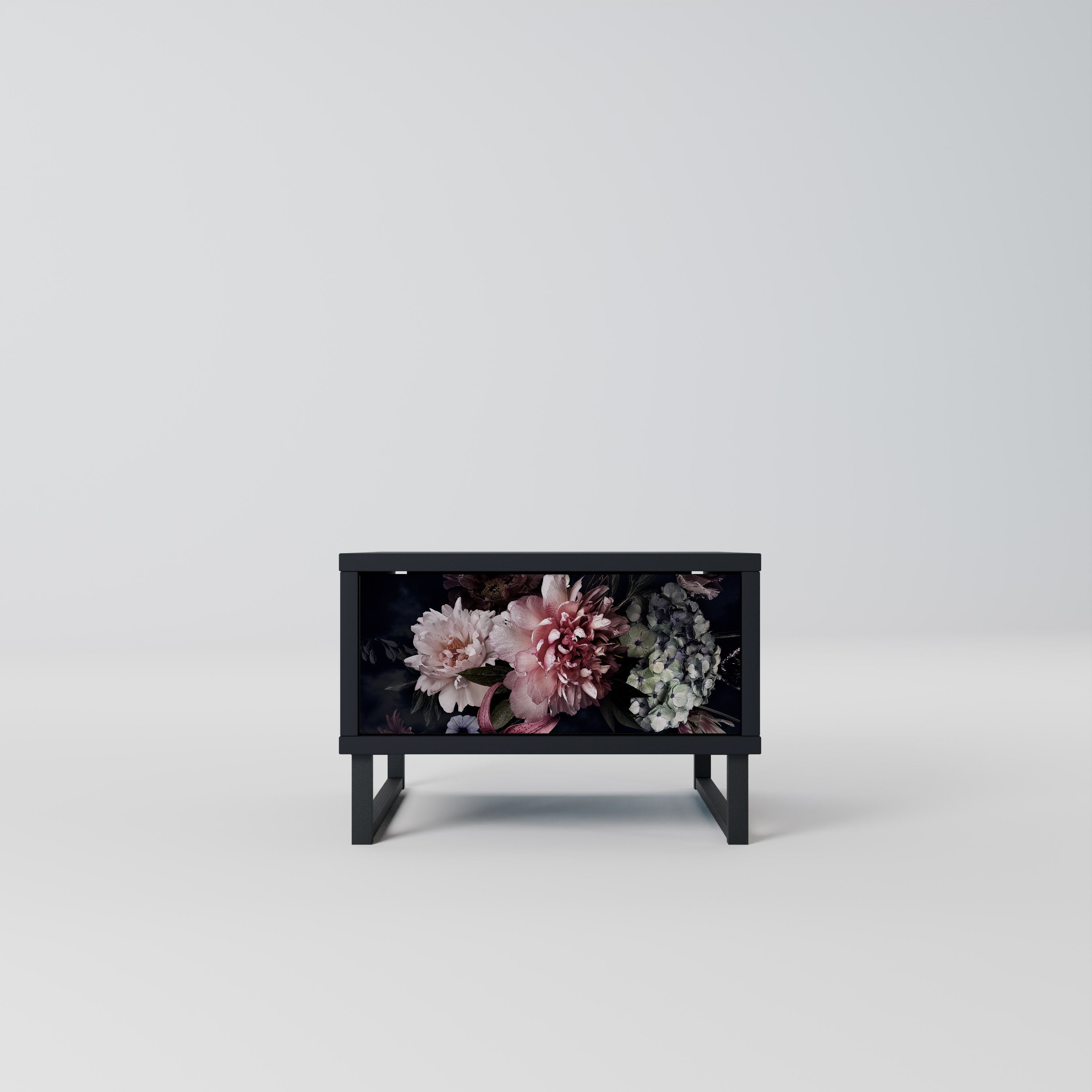PURE BLOSSOM Nachttisch in Schwarz