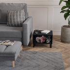 PURE BLOSSOM Nachttisch in Schwarz