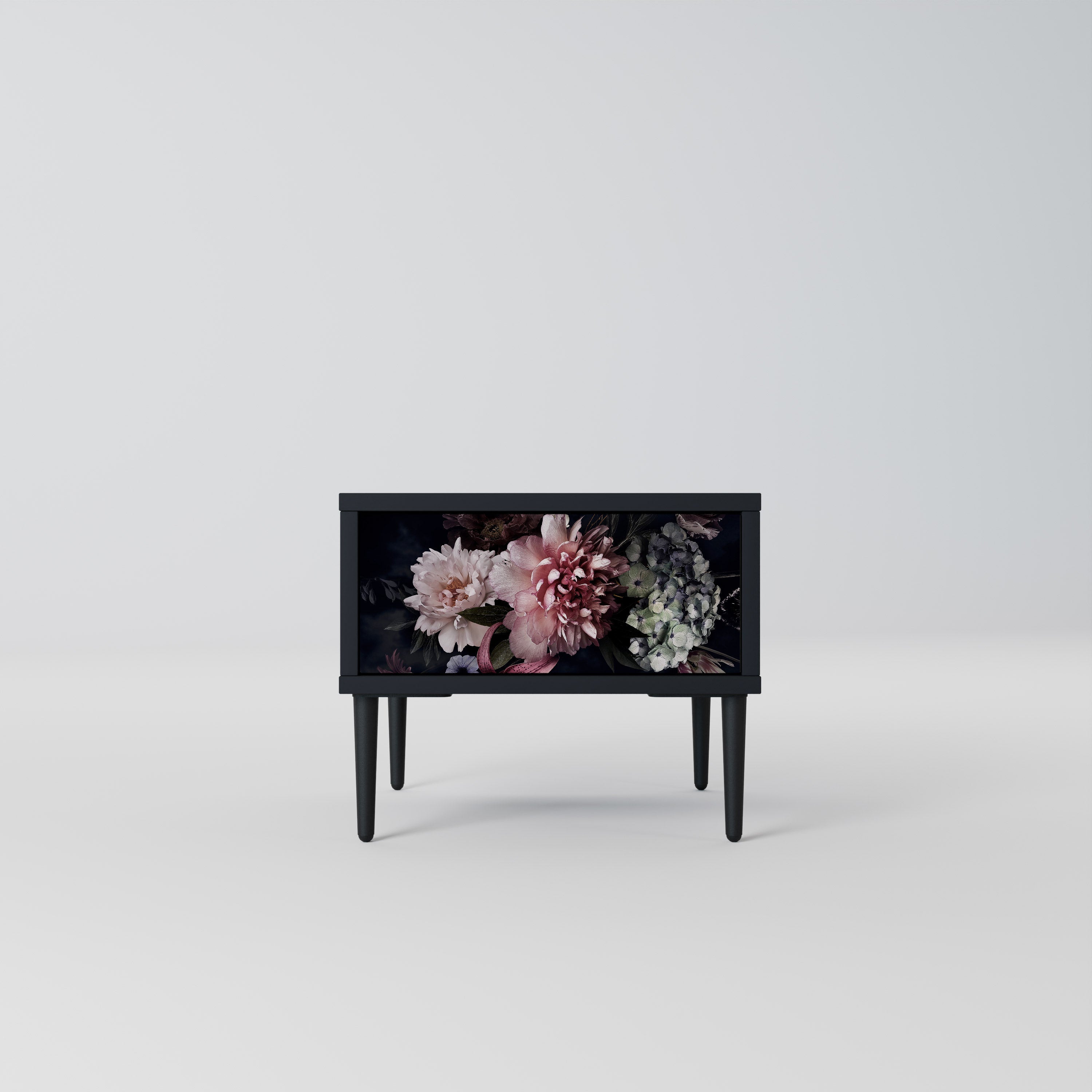 PURE BLOSSOM Nachttisch in Schwarz