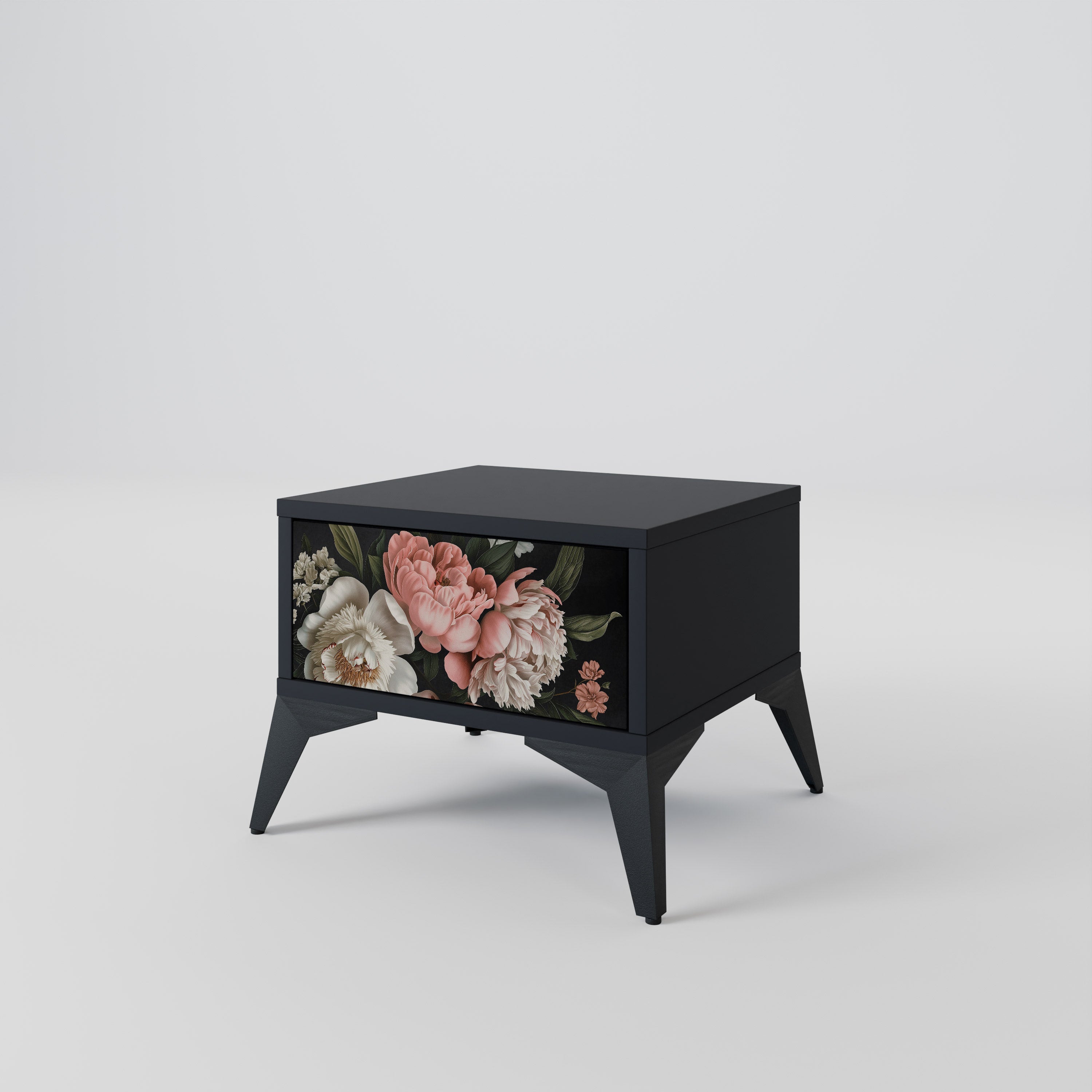 LUSH ELEGANCE Nachttisch in Schwarz