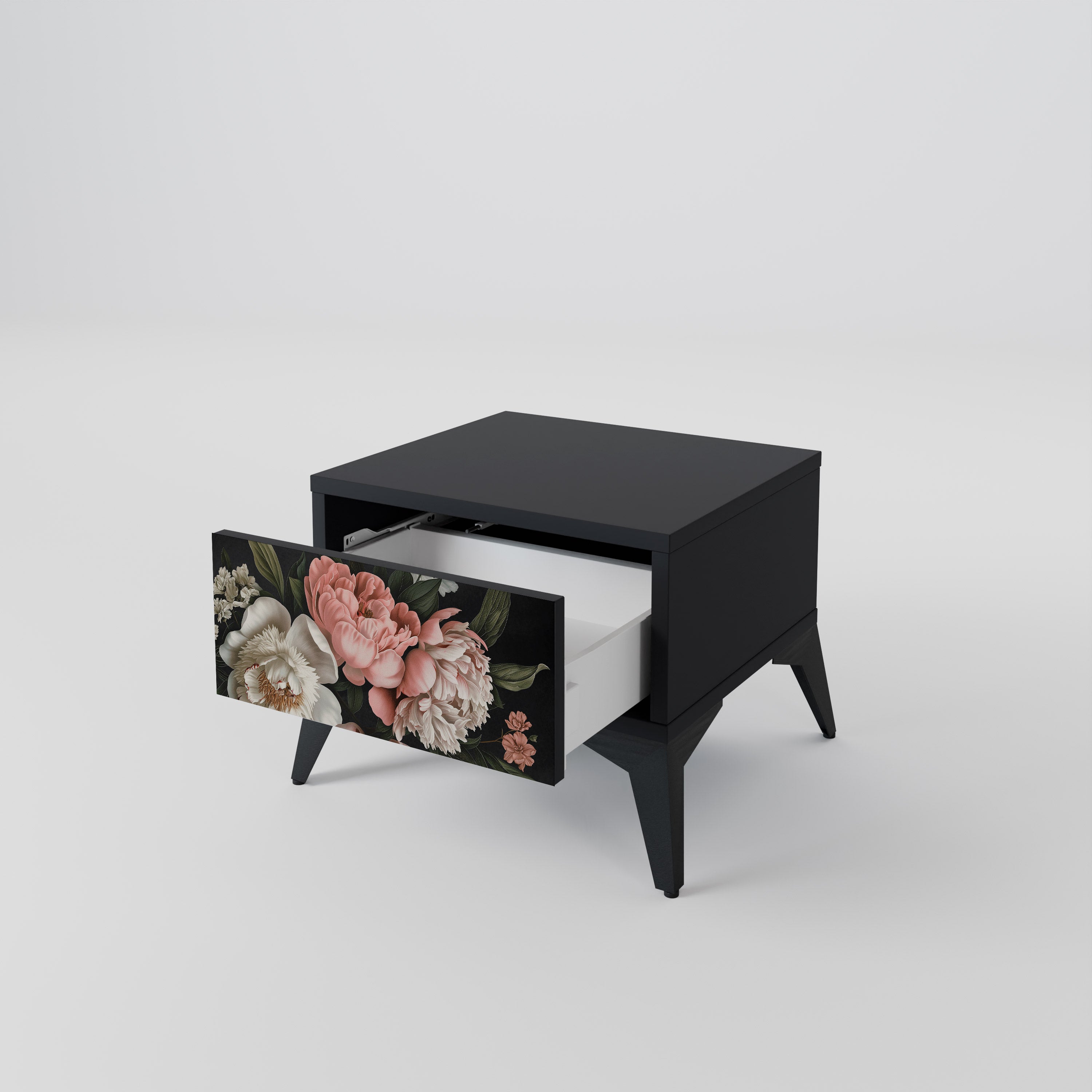 LUSH ELEGANCE Nachttisch in Schwarz