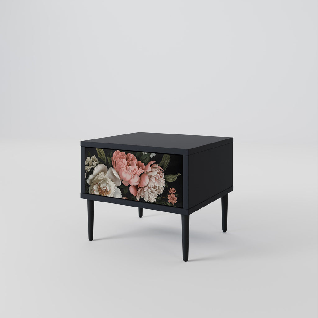 LUSH ELEGANCE Nachttisch in Schwarz