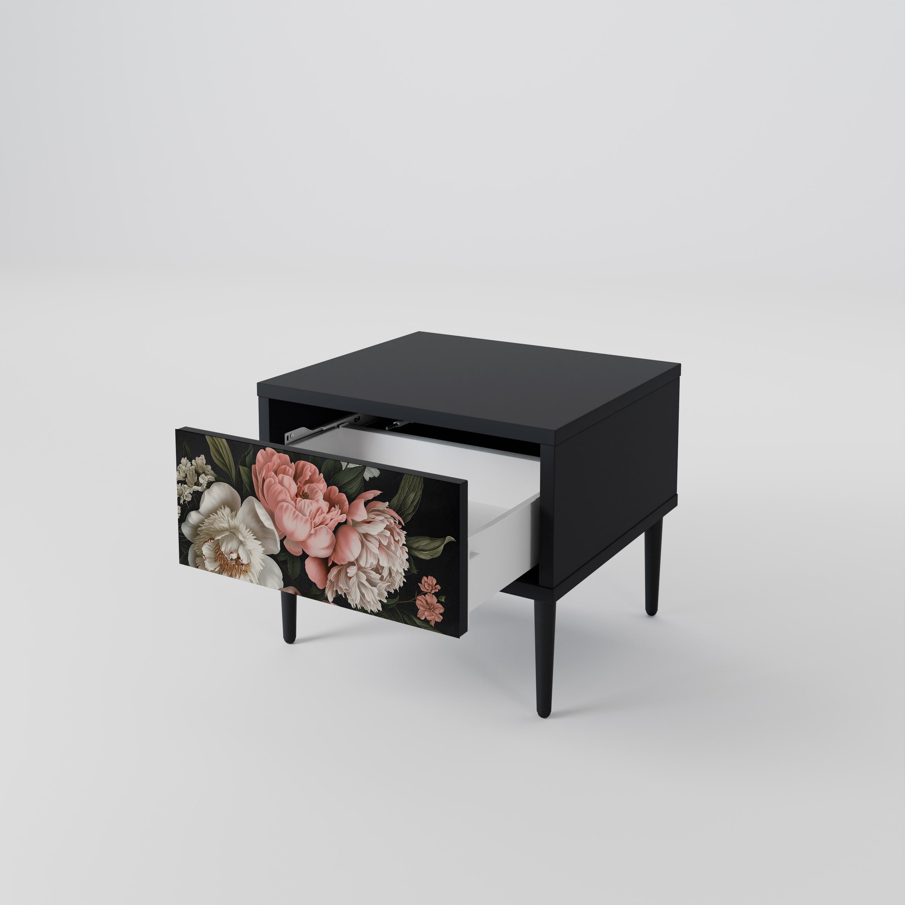 LUSH ELEGANCE Nachttisch in Schwarz