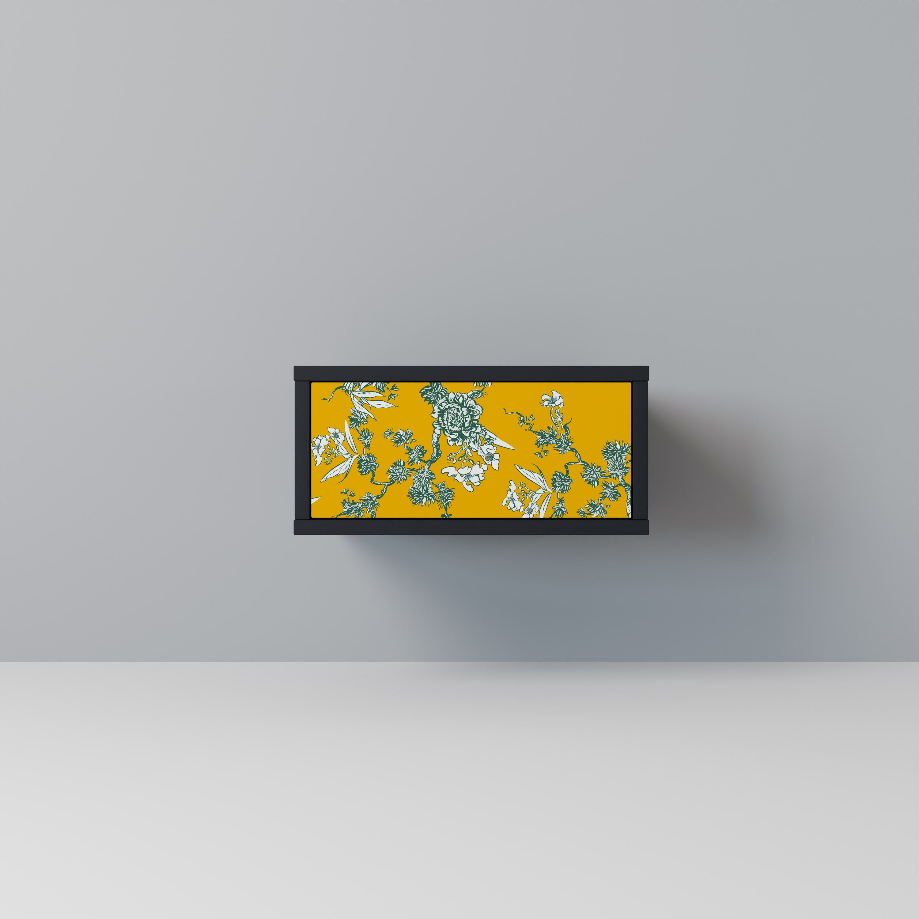 YELLOW CHINOISERIE Nachttisch in schwarzem Finish